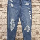 American Eagle  4 Short Jeans Hi-Rise Jegging Crop - Light Washed Distressed  NWT Photo 0