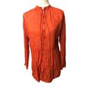Pilcro  harvest orange tiered tunic with metal button accents down front Size S Photo 6