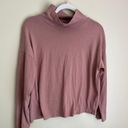 Madewell Button Sleeve Turtleneck Sweatshirt Mauve Photo 2