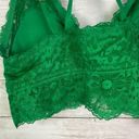 Aerie  Eyelash Lace Padded Bralette Green Size XL Photo 4