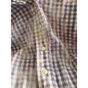 Pilcro  Anthropologie Pink Tie Dye Plaid Button Up Long Sleeve Women’s Shirt XXSP Photo 4
