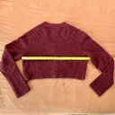 ALLSAINTS  Women's Burgundy Wool Button Front V-Neck Crop Cardigan Size Large Photo 7