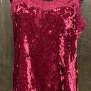 Crushed velvet/lace burgundy /red tank top Photo 0