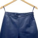 Terry Lewis Vintage  Classic Luxuries Indigo Blue Leather Slouchy Pants Size 6 Photo 2