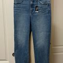 EXPRESS New!  High Waisted Medium Wash Straight Ankle Blue Jeans 10 S 10S Short Photo 1