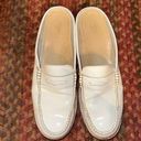 WEEJUNS GH & BASS CO WHITE PATENT LEATHER SLIP ON PENNY LOAFERS MULES Size 11 Photo 0