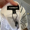 EXPRESS White and Silver Sequins Mini Skirt Photo 3