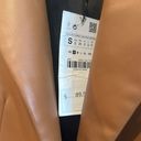 ZARA COPY -  tan leather blazer Photo 1