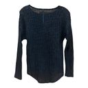 Renee C . Black Open Knit Sweater Size Small Photo 1