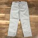 NYDJ  Jeans Dayla Wide Cuff Capri Gray Denim Size 6 Stretch Lift Photo 0