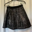 Guess by Marciano Guess Marciano Skirt Y2K Floral Black Metallic Foil Silver Party Size 0 Pockets Photo 8