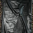 Abercrombie & Fitch Curve Love Vegan Leather 90s Straight Ultra High Rise Pant in Black Photo 9