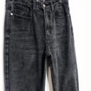 Pretty Little Thing  Mom Jeans Baggy Tapered Leg Size 4 Black Wash Photo 4