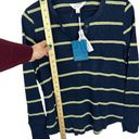 Market & Spruce  Blue & Green Knit Thermal Striped Shirt Size Medium Photo 1