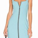 Cinq à Sept NWT Cinq a Sept Blue Zipper Front Fitted Dress Whiteley 0/XS $375 Photo 0