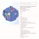 Daisy Vintage Size 10 70s  Appliqué Chambray Shirt Embroidered 3D Flowers Button Photo 14