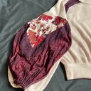 Free People Light Pink Casual Clash Mixed  Midia Rose Petal Blouse Size XS Photo 4