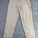 J.Jill  Chambray Pants Womens 12 Beige Lightweight Zip Fly Pockets Straight Leg Photo 0