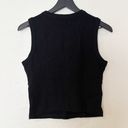 Madewell  Womens Top Split-Crewneck Cardigan Tank Button Front Black Size S Photo 6