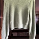 Aerie Cropped V Neck Fuzzy Sweater Photo 2