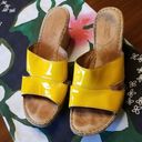 💕BORN💕 Cork Platform Wedge Sandal Patent Leather Size 10 Photo 1