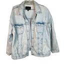 Banana Republic  Light Wash Distressed Denim Jacket Photo 0