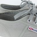 Superga  2790 Platform Sneakers Womens 7US Gray Canvas Cotton Lace Up Photo 4