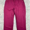 Only  Necessities 16WP Pants Cargo Reddish Pink Pockets Elastic Zip Straight Photo 0