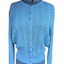 Vintage Blue Castleberry London NY  Cable-Knit Cardigan Photo 0