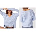 Anthropologie  Ramona Cable Knot Crop Sweater Blue, XS Photo 1