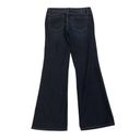 CAbi  flare leg dark rinse bootcut jeans with distressing on front legs size 4 Photo 1