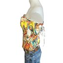 Western Paisley Lace Up Corset LARGE Boning Sweatheart Festival Cowgirl Coquette Photo 2