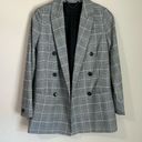 All Saints Women's Grey Plaid Oversized Blazer Size 2 Photo 2