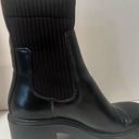 ZARA  Black Chunky Platform Lug Sole Knit Sock Shaft Ankle Boots Size 37 = US 6.5 Photo 11