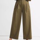 Madewell  Black Pleated Wide Leg Linen Blend Pants Size 4P NWT Photo 1