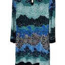 Laundry by Shelli Segal Laundry Shelli Segal Sheath Dress Long Sleeve Blue Green Floral Stretch Sz S Photo 7