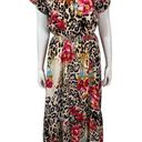 Gibson Vintage Leopard Floral Print Maxi Dress Size Medium Photo 0