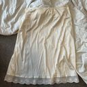 American Vintage VINTAGE cream satin floral lace slip skirt Photo 3