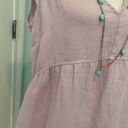 Cynthia Rowley NWT  Lilac Lavender Linen Ruffle Dress Medium M NEW Photo 2