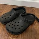 Crocs FLAWED  Black Classic Rubber Slip On Clogs Size 8 Women’s 6 Men’s $50 Photo 0