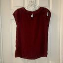 Modcloth  Maroon Peter Pan Collar Short Sleeve Blouse M Photo 6