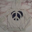 PINK - Victoria's Secret  Women's Medium gray Peace jacket sweatshirt Photo 0