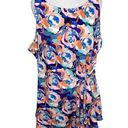 Ruby  Ribbon Smudged Floral Blue Orange Tank Top Tunic Size XL NWOT Photo 0