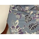 Lounge Beach Lunch  Blue Purple Peasant Top Border Floral Mumu Print Dress Sz L Photo 8