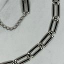 The Bar Skinny Silver Tone Metal Chain Link Belt Size Large L XL Photo 6