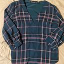 New York & Co. Plaid Blouse Photo 0