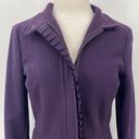 Banana Republic  Italian Wool Blend Peacoat Ruffle Detail Womens size Small Tall Photo 6