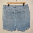 Lane Bryant  Essential Stretch Light Wash Denim Mid Rise Midi Boyfriend Shorts Photo 4