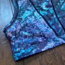 Fabletics  High Neck Sports Bra Mesh Size Small Purple/Teal Photo 2