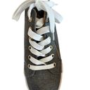 Twisted  Kix Sneakers Women 10 Gray Side Zippered Lace Up Canvas Sneakers NWOT Photo 7
